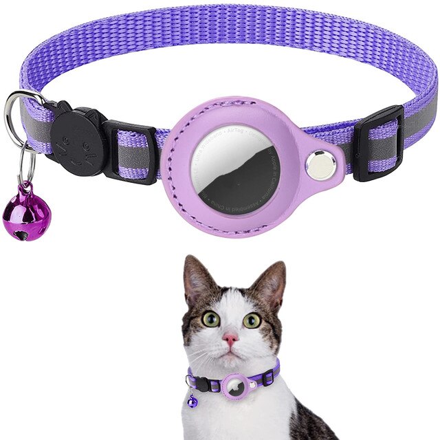 Cat Collar with Airtag Holster