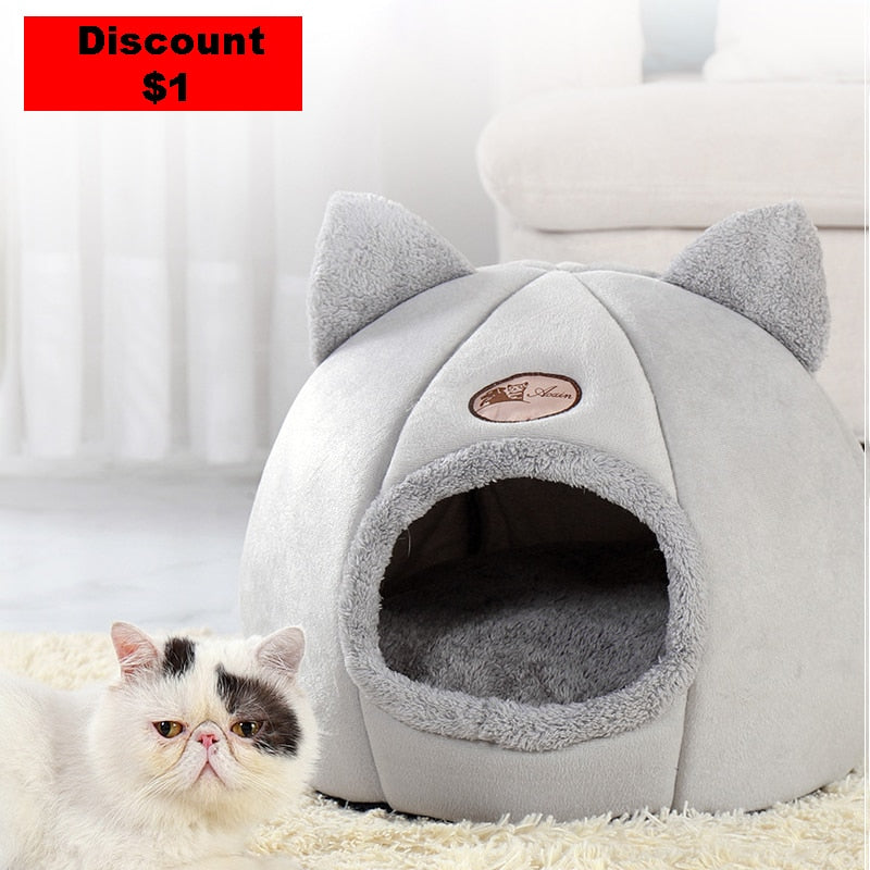 Comfy Cat Bed w/ Cat Ears