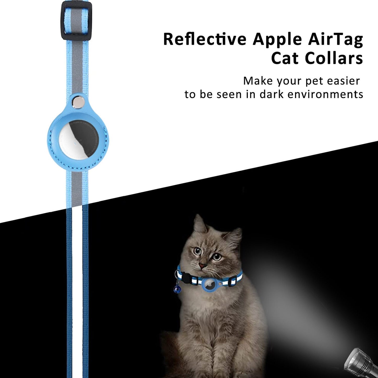 Cat Collar with Airtag Holster