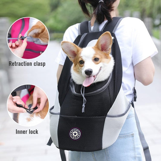 Pet Travel Bag w/ Free Bowl Collar and Leash